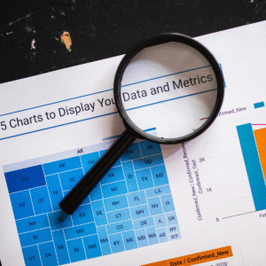 Chart linking HR metrics with business performance outcomes like revenue and innovation