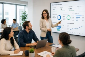 Growing business supported by HR outsourcing services for payroll, compliance, hiring, and employee benefits